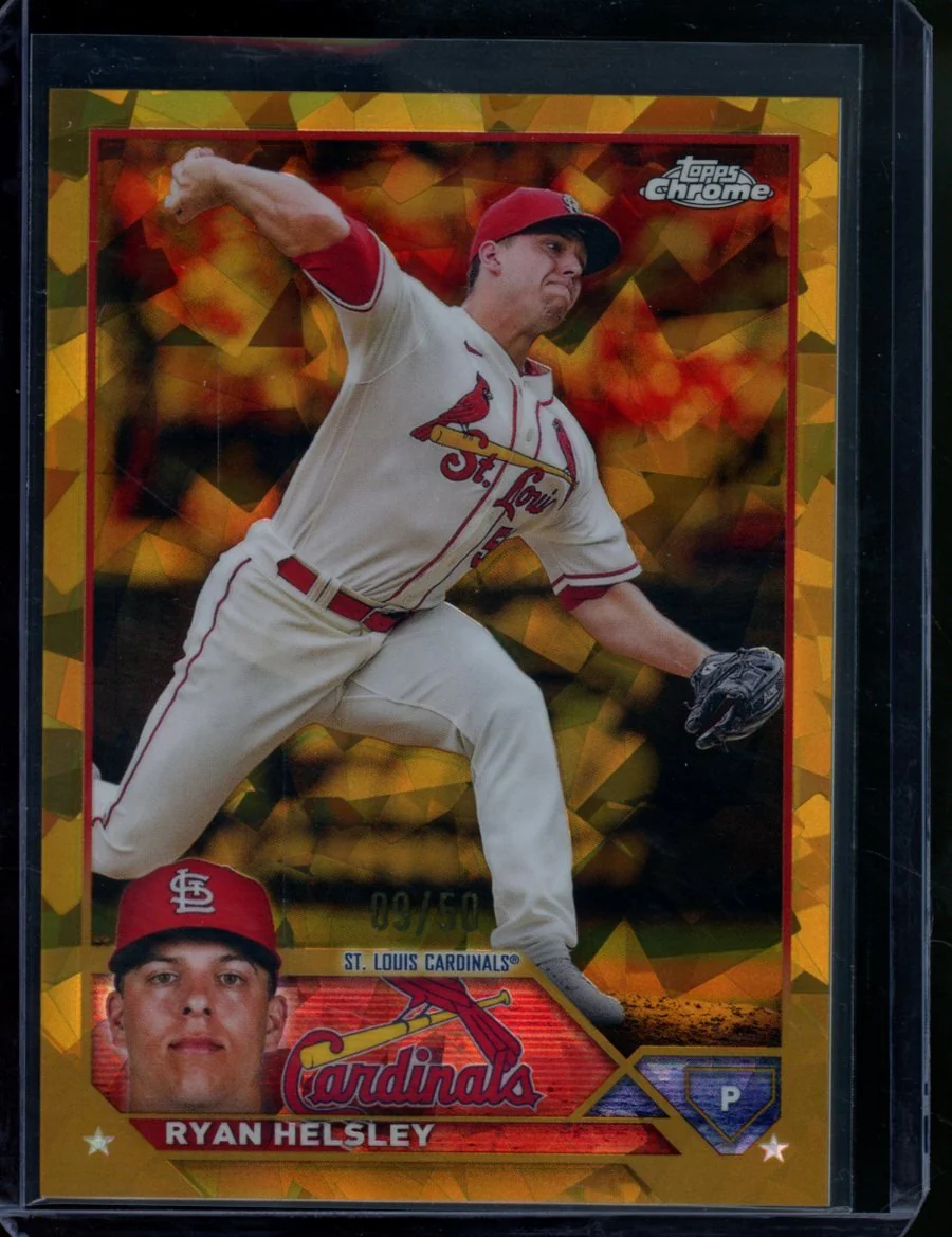 2023 Topps Sapphire Chrome Ryan Helsley Gold /50 Cardinals