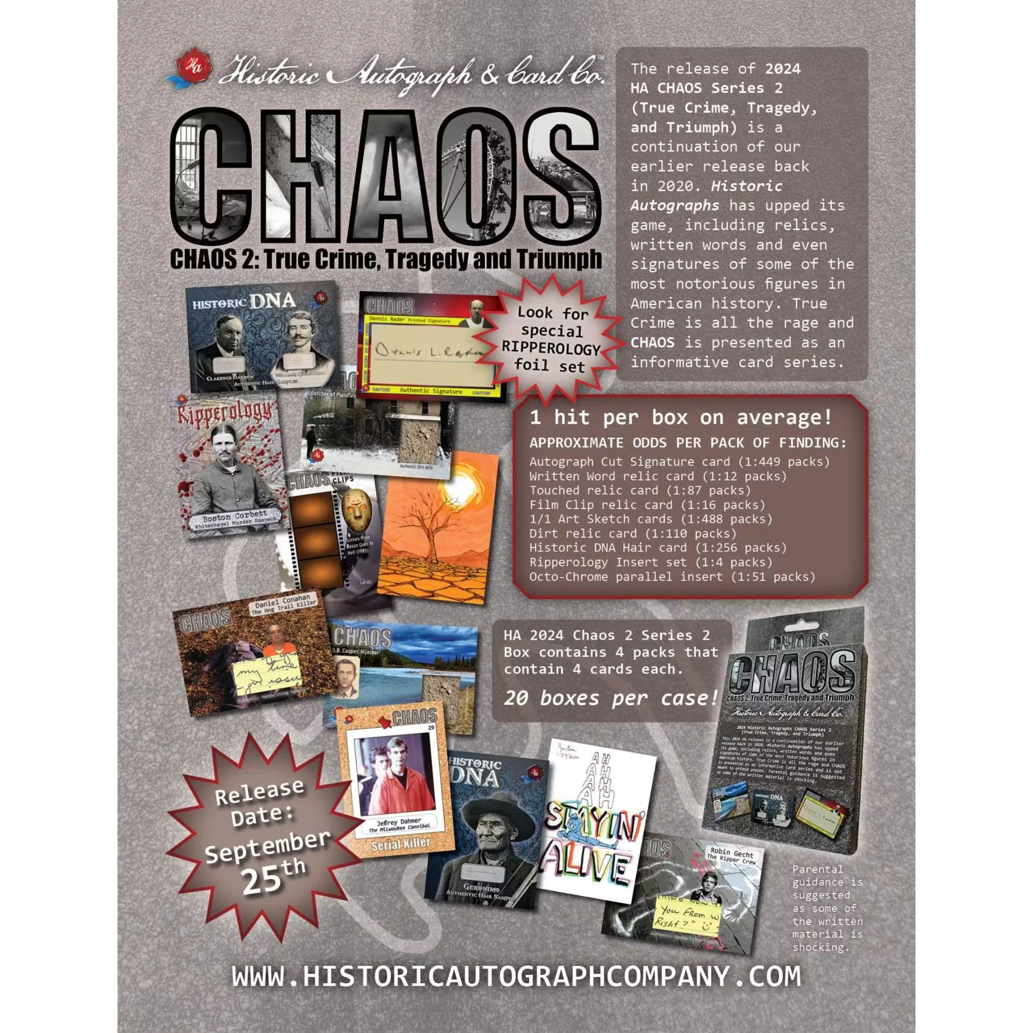 2024 Historical Autographs Chaos Series 2 Hobby Box