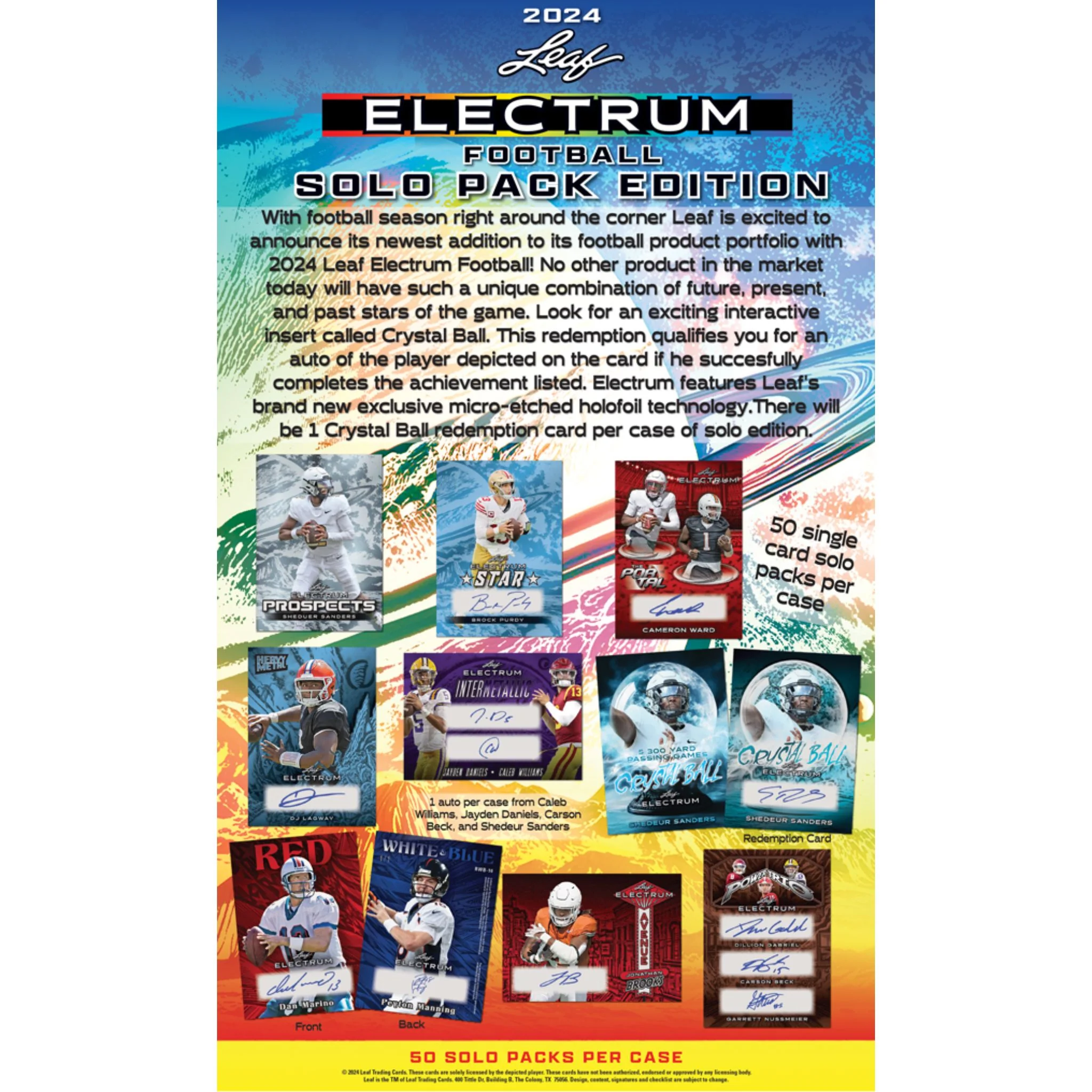 2024 Leaf Electrum Football Solo Edition Pack - Image 2