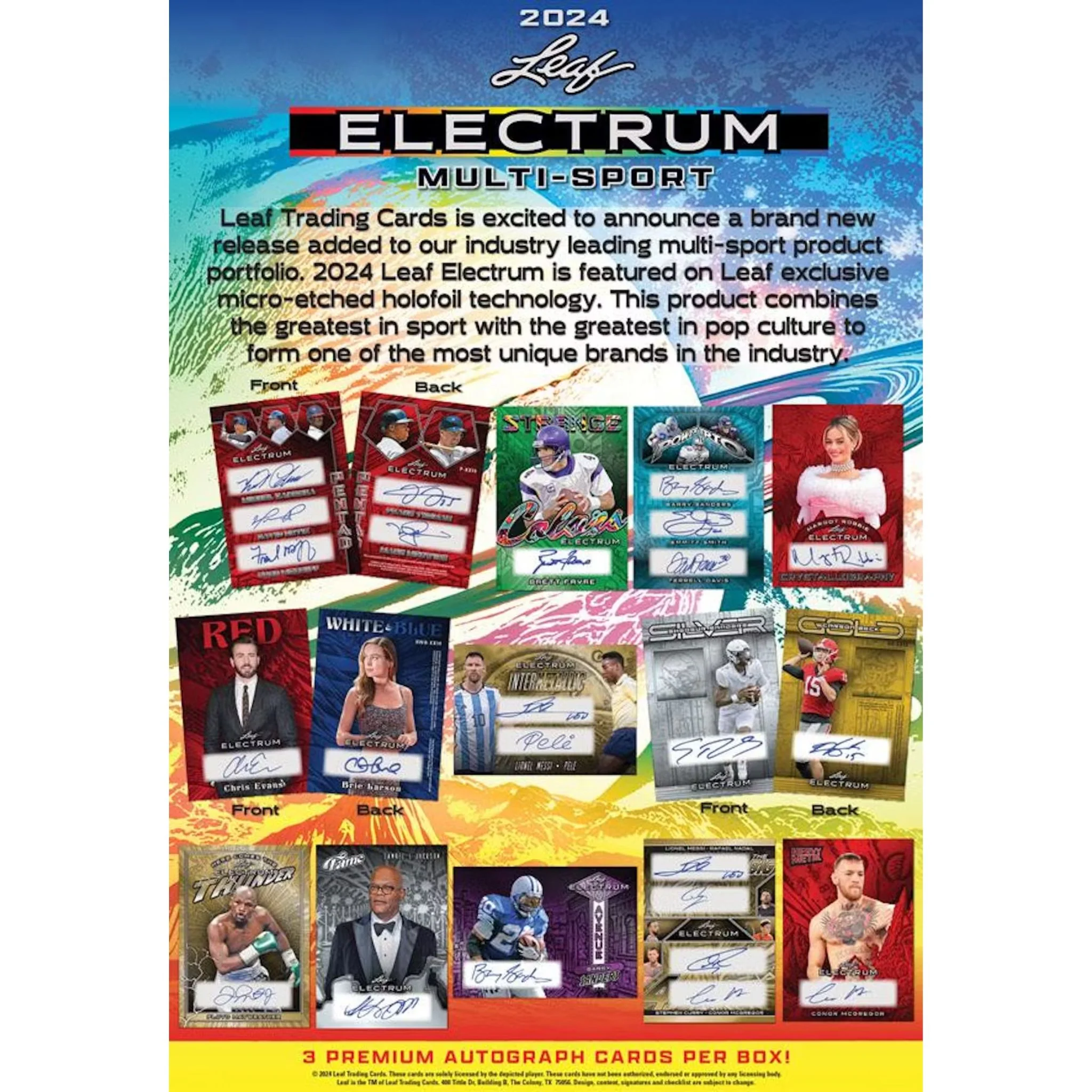 2024 Leaf Electrum Multi-Sport Hobby Box - Image 3