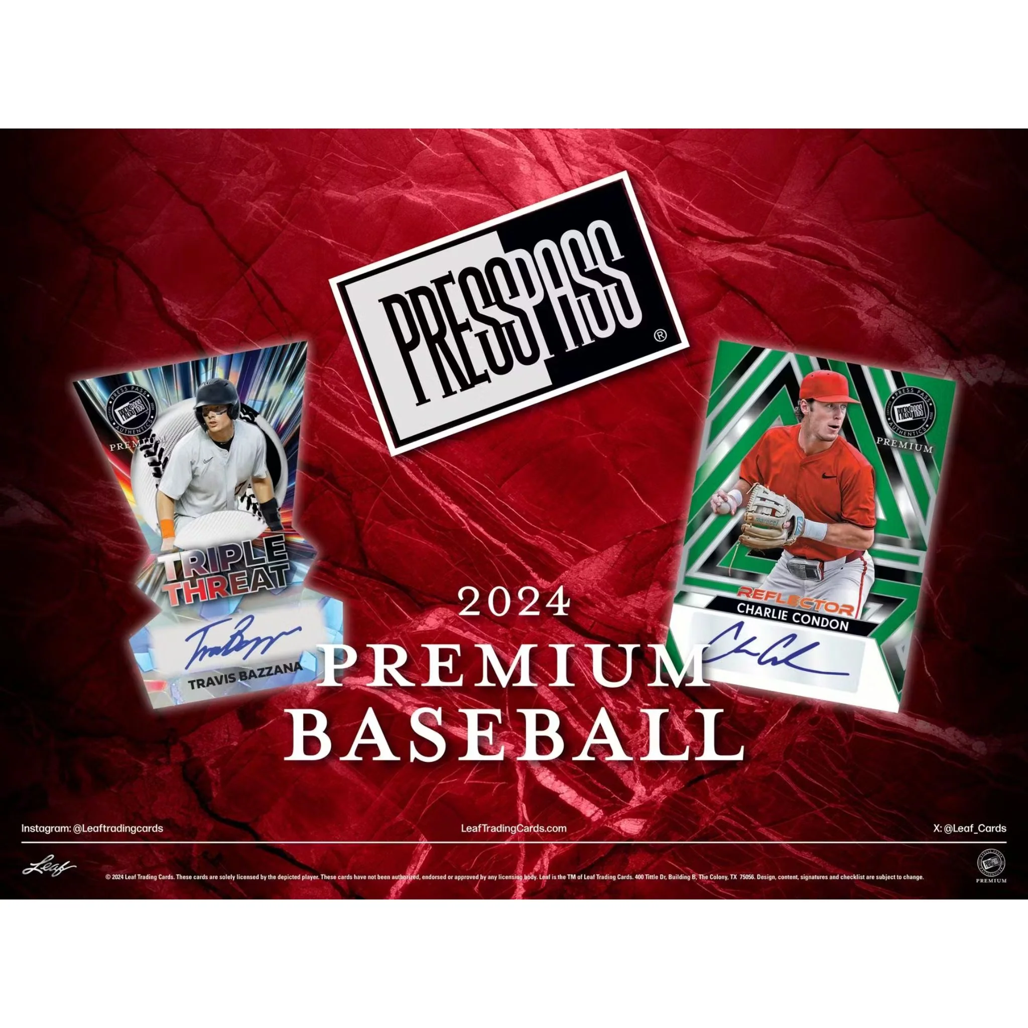 2024 Leaf Press Pass Premium Baseball Hobby Box - Image 23