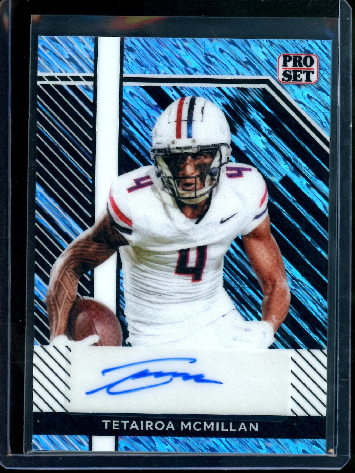 2024 Leaf Pro Set Tetairoa McMillan Blue Shimmer Rookie Autograph /10 Panthers