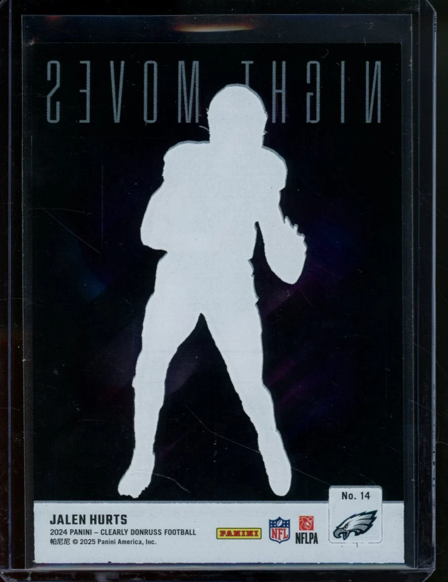 2024 Panini Donruss Clearly Jalen Hurts Night Moves SSP Eagles - Image 2