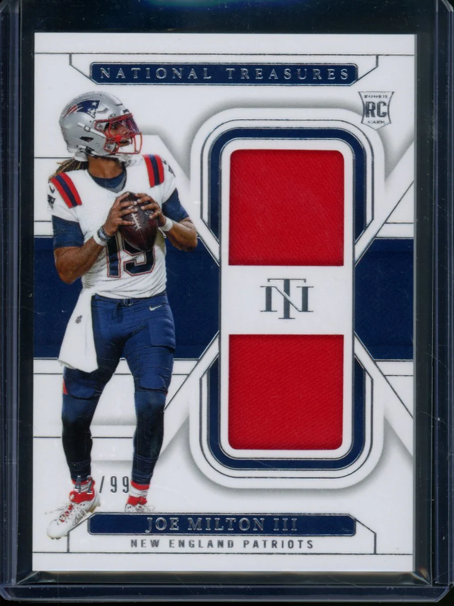 2024 Panini National Treasures Joe Milton III Rookie Patch /99 Patriots