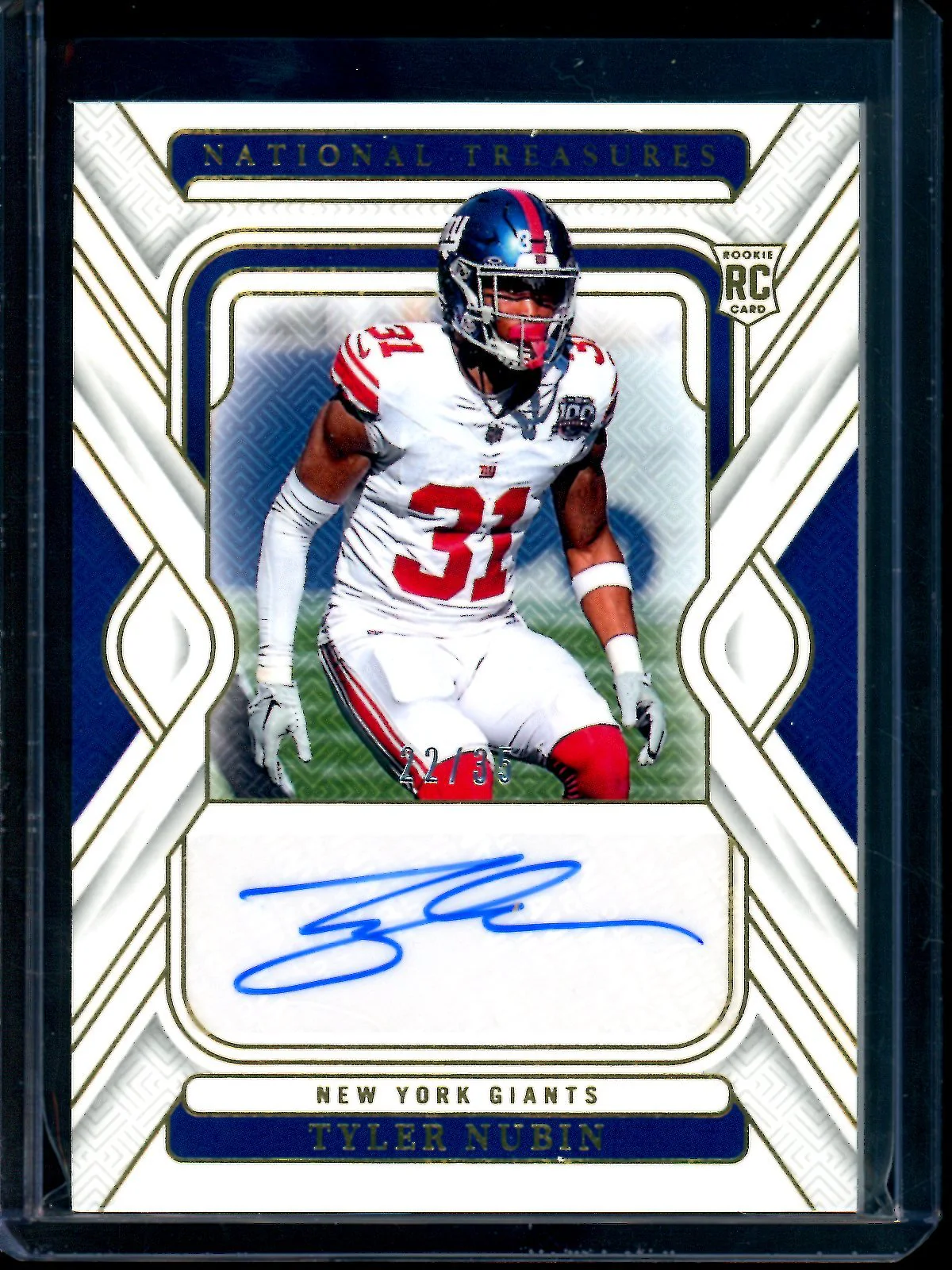 2024 Panini National Treasures Tyler Nubin Rookie Autograph /35 Giants