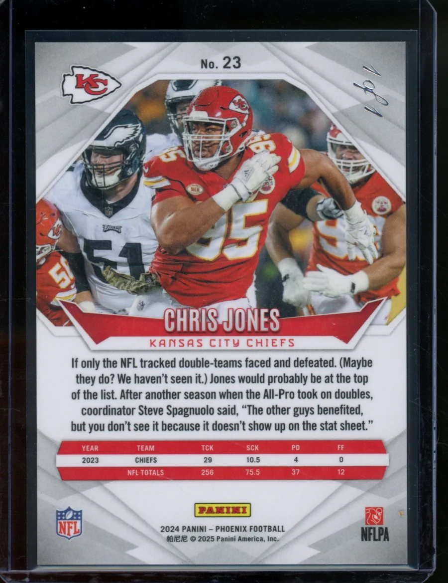 2024 Panini Phoenix Chris Jones Black Pandora 1/1 Chiefs - Image 2