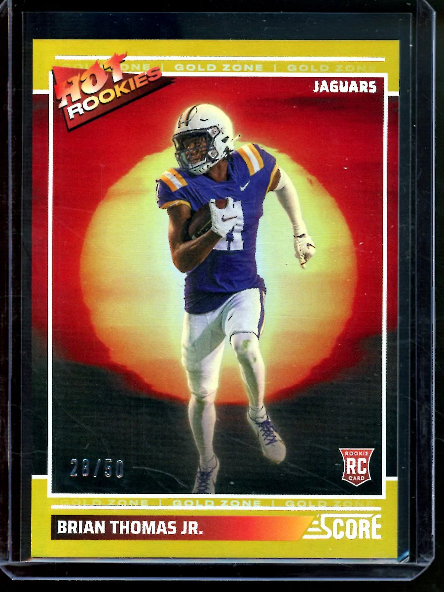 2024 Panini Score Brian Thomas Jr. Hot Rookies /50 Gold Zone Jaguars