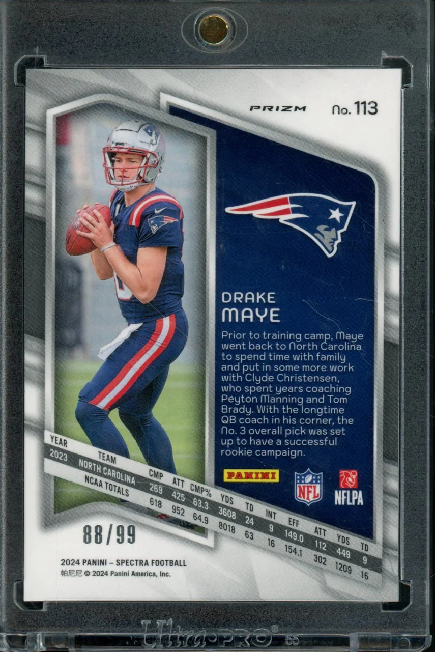 2024 Panini Spectra Drake Maye Rookie Celestial /99 Patriots - Image 2