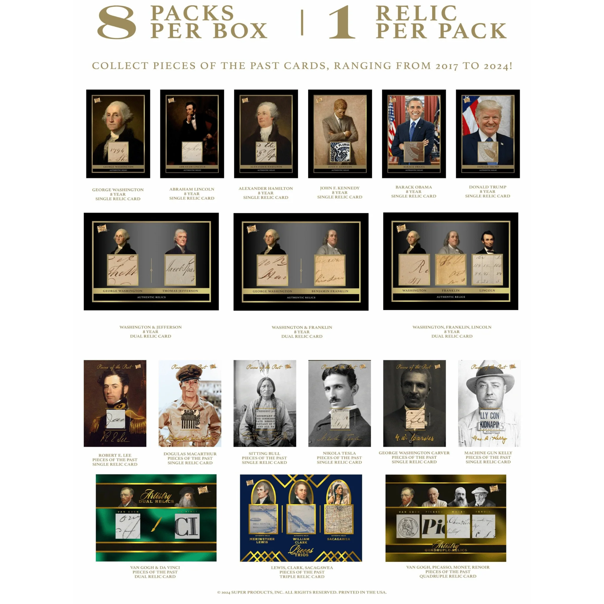 2024 Pieces of the Past 8 Year Collection Hobby Box - Image 2
