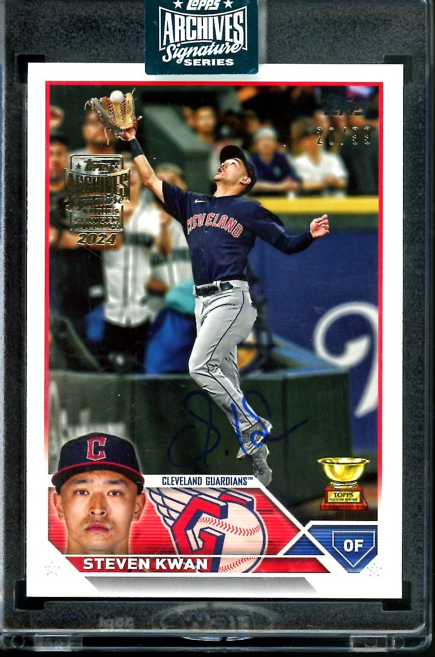 2024 Topps Archives Signature Series Steven Kwan Auto /99 Guardians