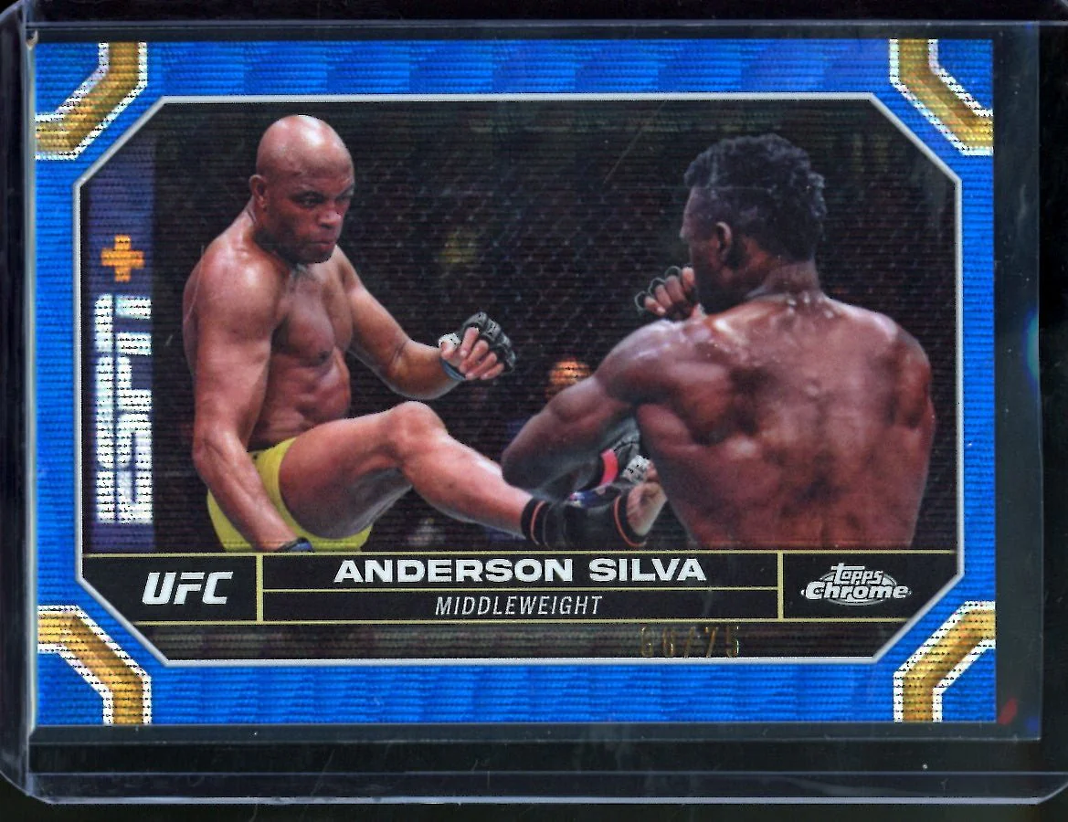2024 Topps Chrome Anderson Silva Blue Wave /75 UFC