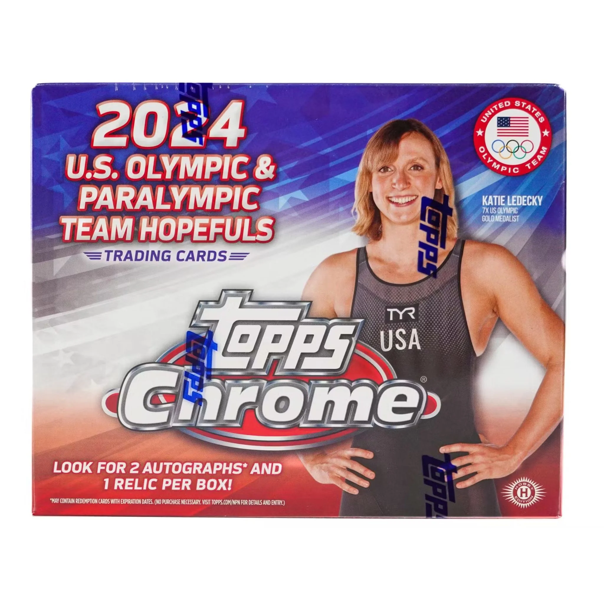 2024 Topps Chrome US Olympic & Paralympic Hopefuls Hobby Box - Image 2