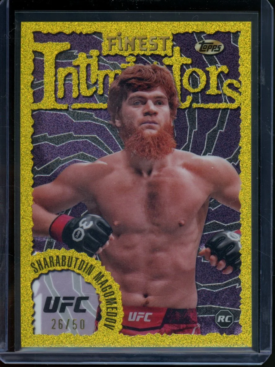 2024 Topps Finest Sharabutdin Magomedov Finest Intimidators Rookie Gold /50