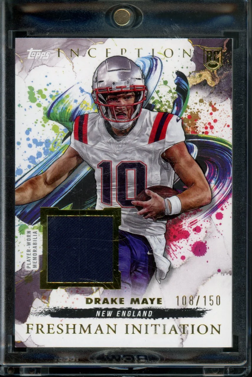 2024 Topps Inception Drake Maye Freshman Initiation Rookie Patch /150 Patriots