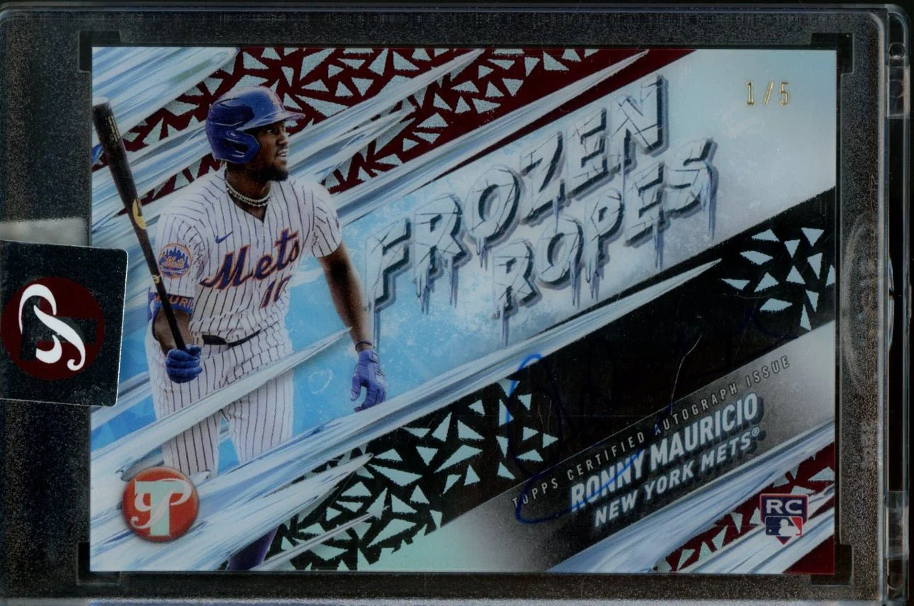 2024 Topps Pristine Ronny Mauricio Frozen Ropes Rookie Auto Red /5 Mets