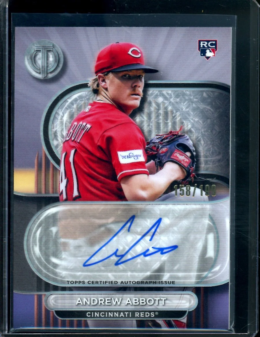 2024 Topps Tribute Andrew Abbott Rookie Auto /199 Reds