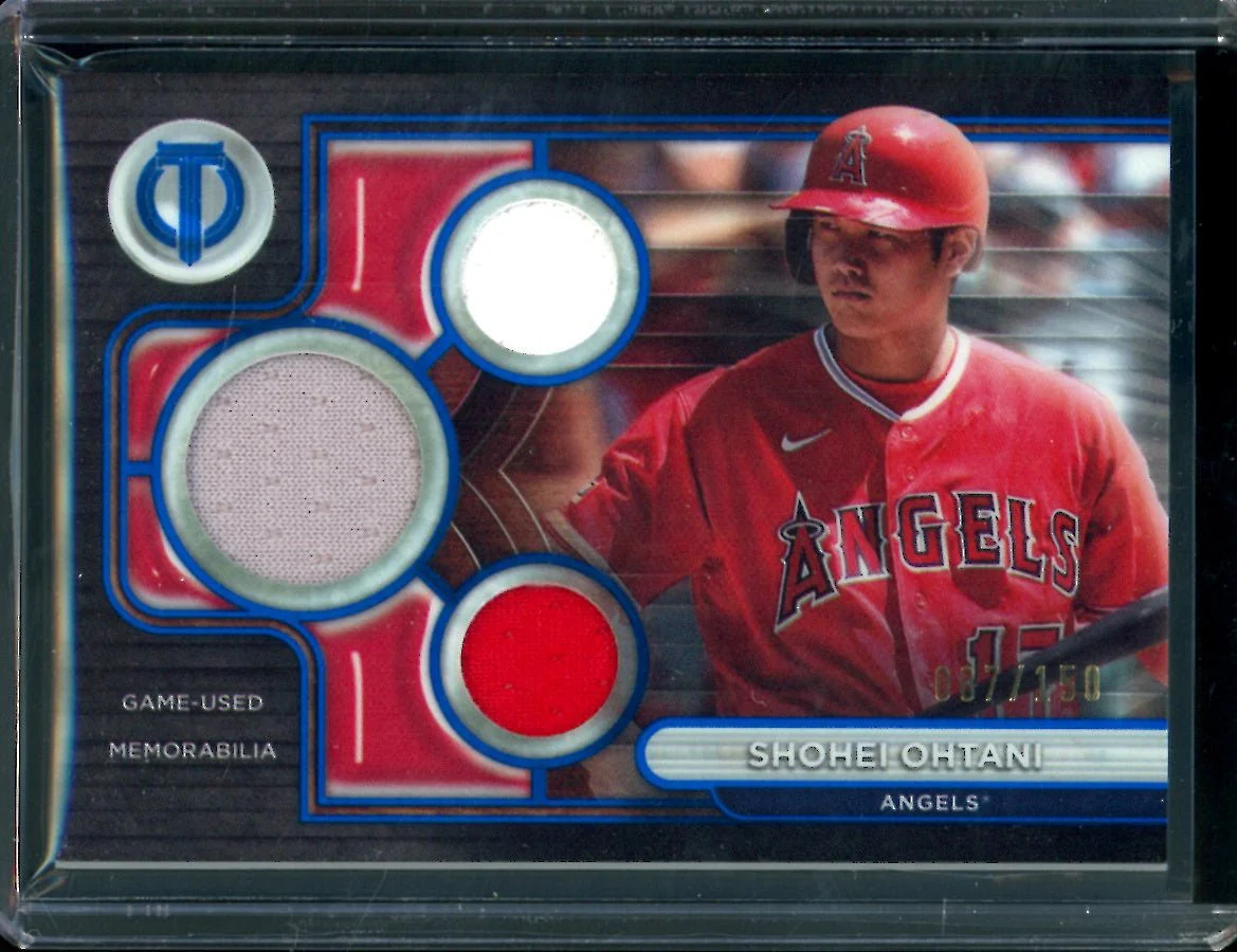 2024 Topps Tribute Shohei Ohtani Triple Patch Blue /150 Angels