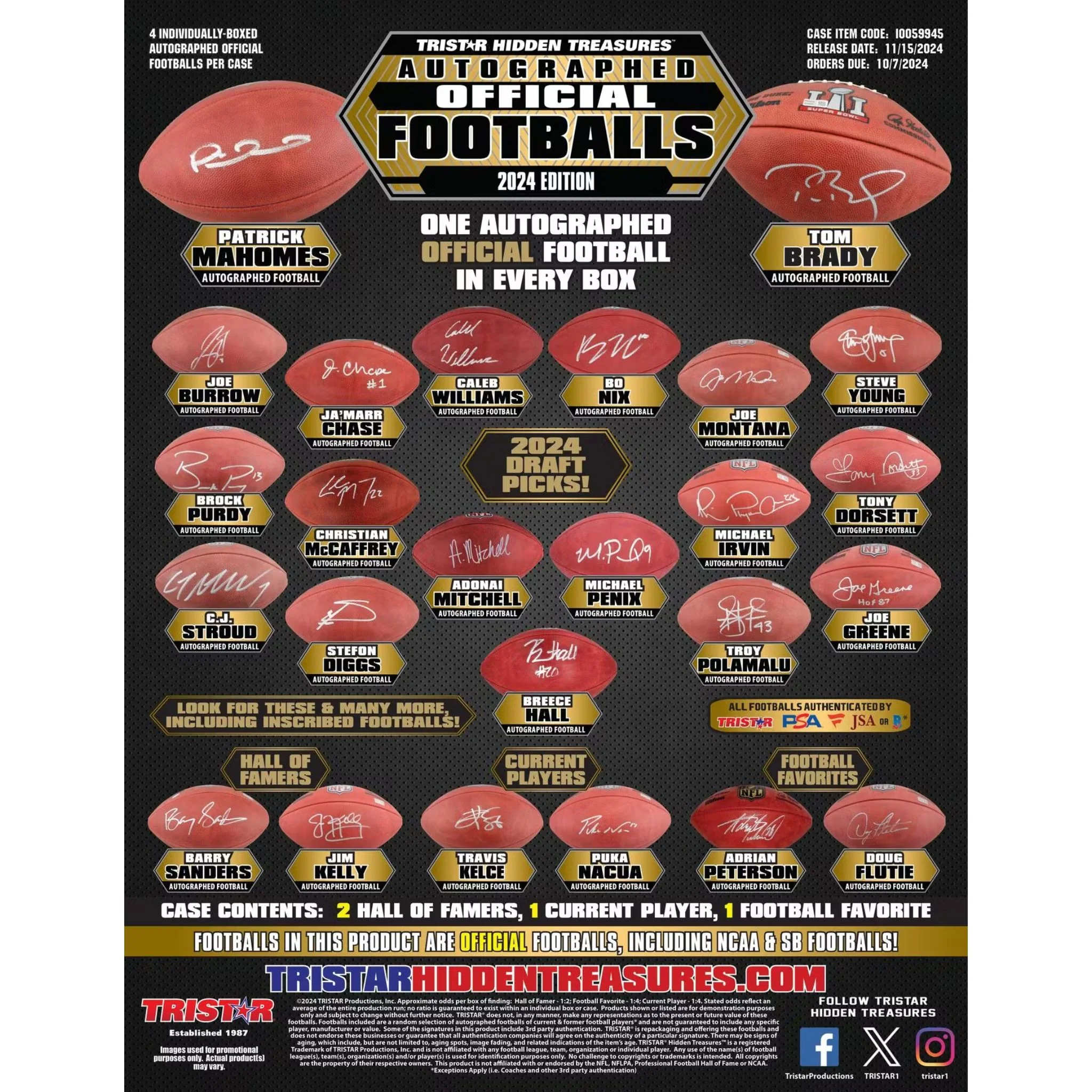 2024 Tristar Hidden Treasures Official Autographed Football Box - Image 2