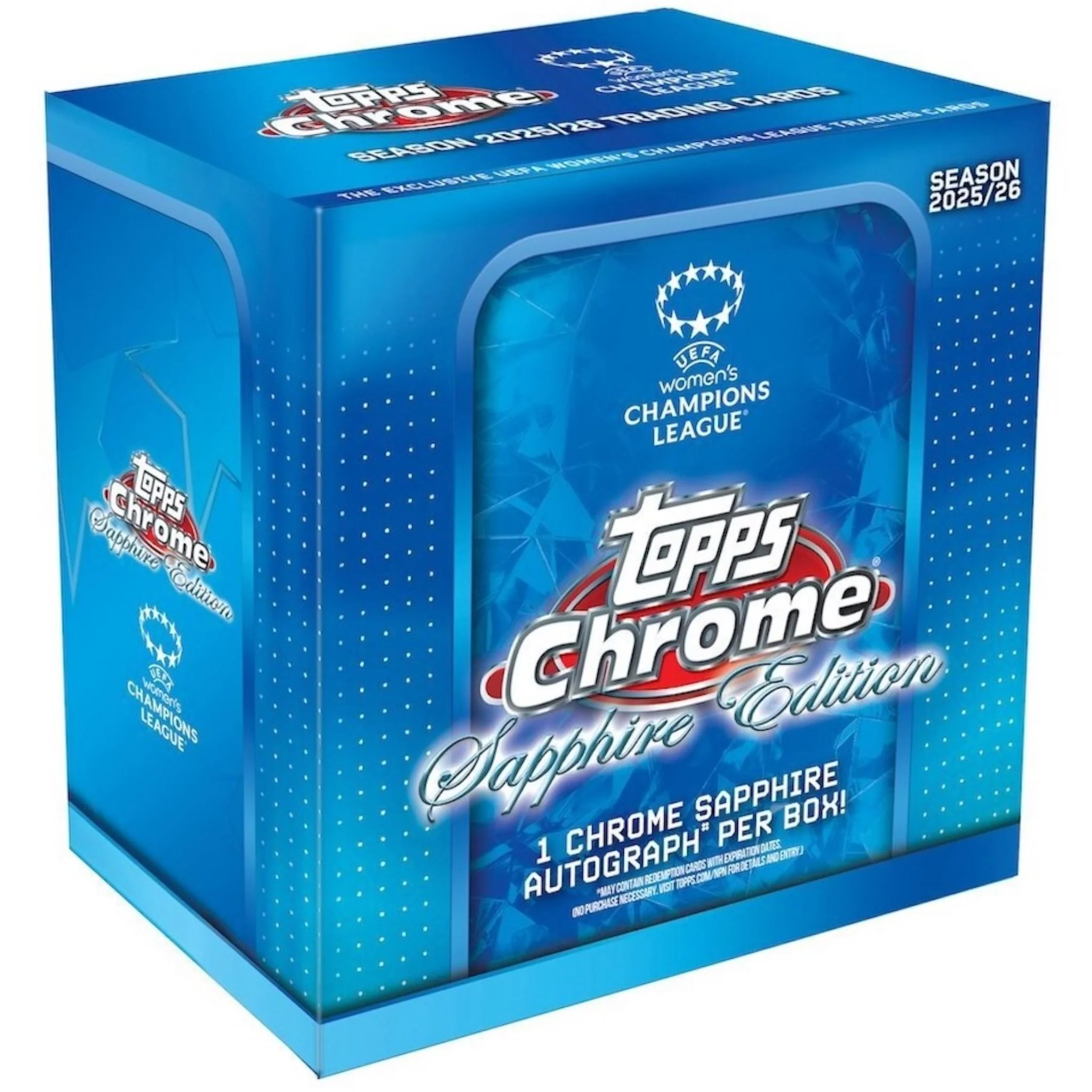 2025/26 Topps Chrome Sapphire UEFA Women's Champions League Soccer Box (Presell)