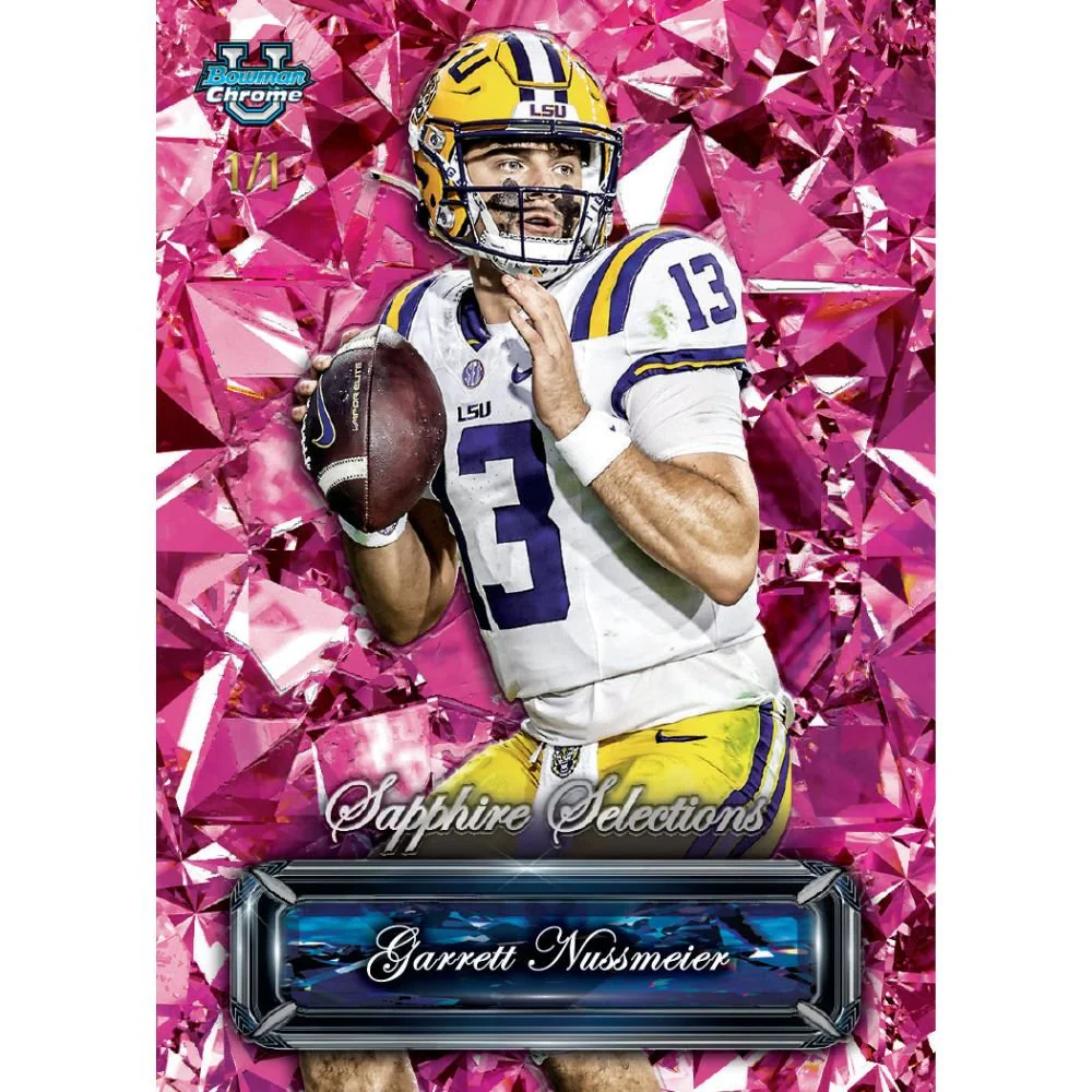 2025 Bowman Chrome University Football Sapphire Edition Box - Image 7