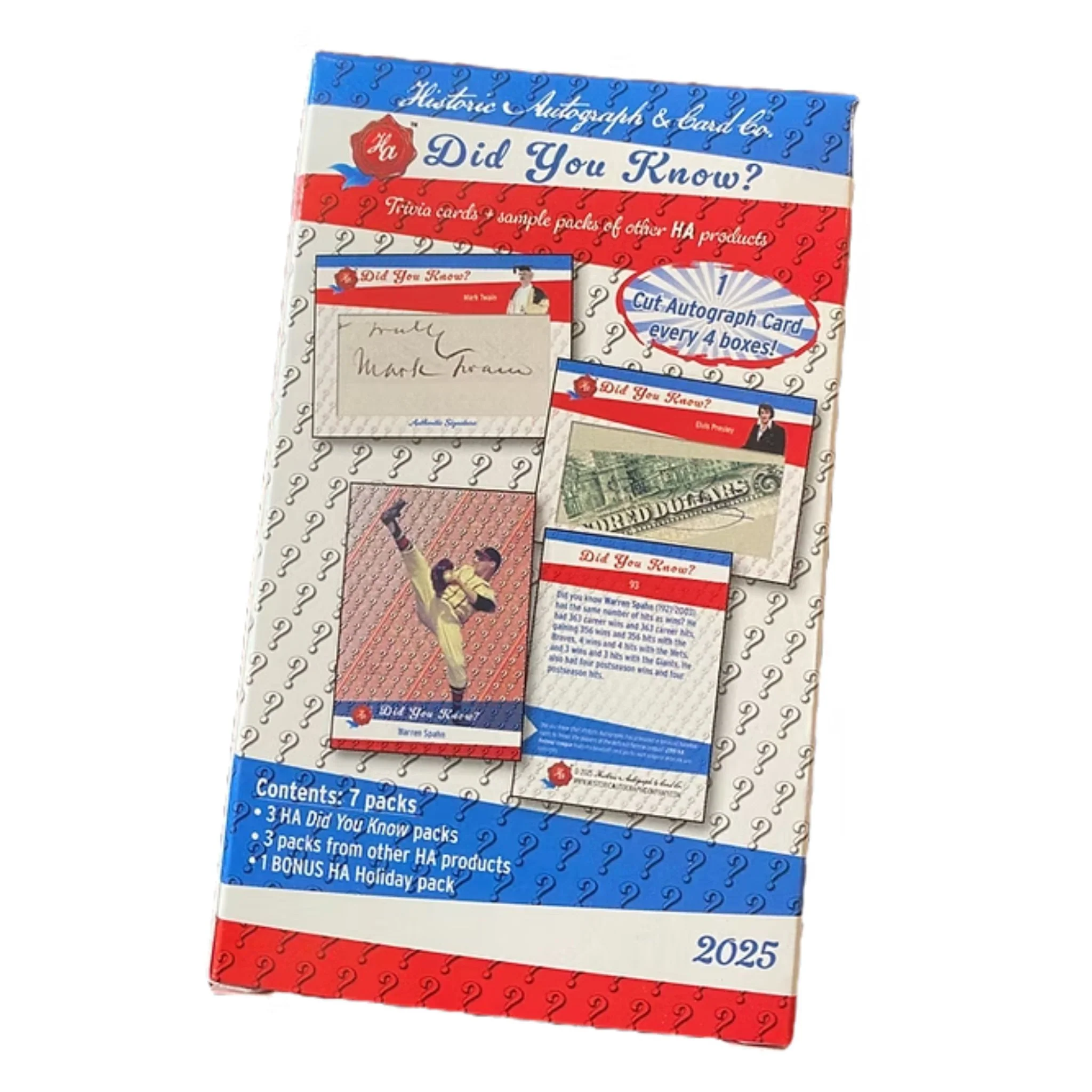2025 Historic Autographs Did You Know? Hobby Box - Image 2