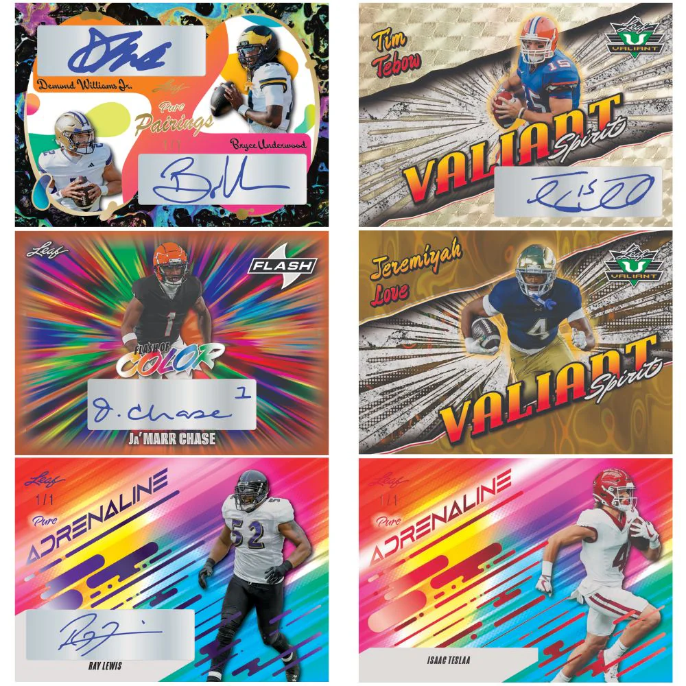 2025 Leaf Eclectic Signature Series Football Hobby Box - Image 4