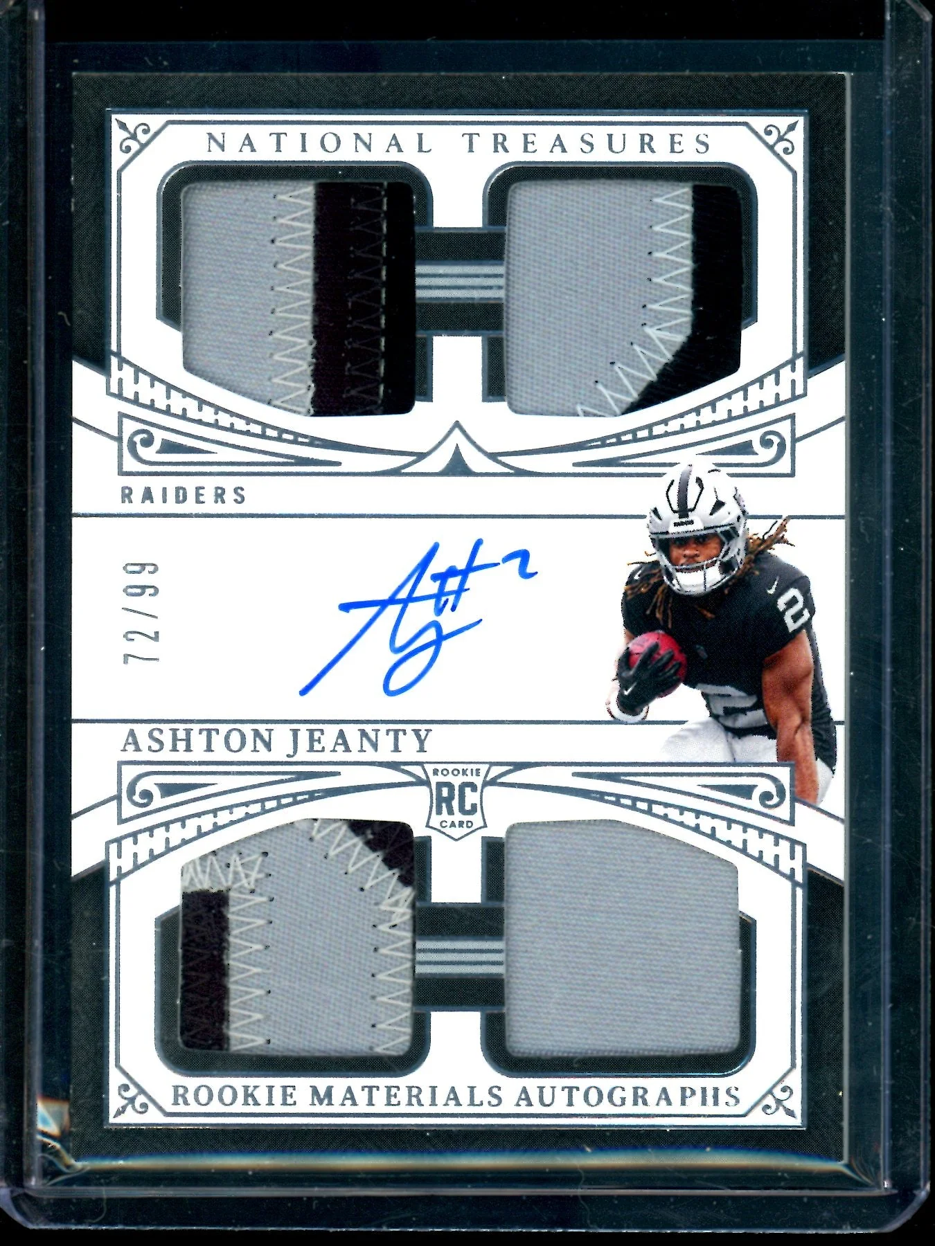 2025 Panini National Treasures Ashton Jeanty Rookie Materials Autographs /99 Raiders
