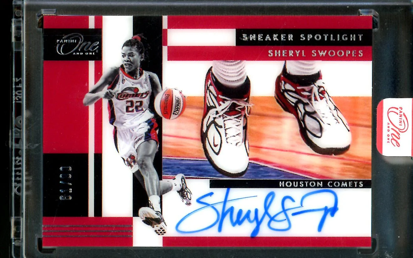 2025 Panini One and One Sheryl Swoopes Sneaker Spotlights Autograph /99 Comets