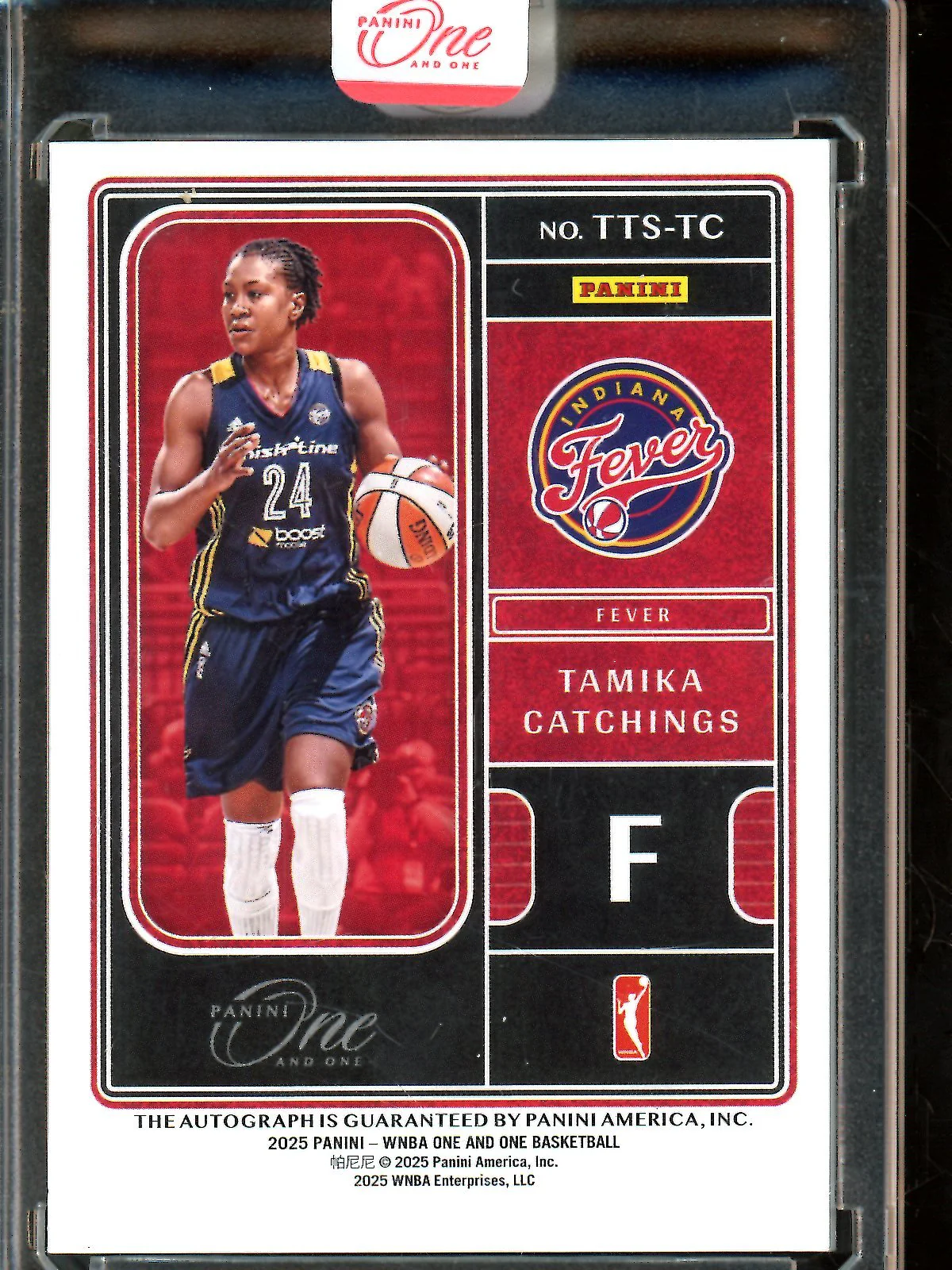 2025 Panini One and One Tamika Catchings Team Titans Signatures /99 Encased Fever - Image 2
