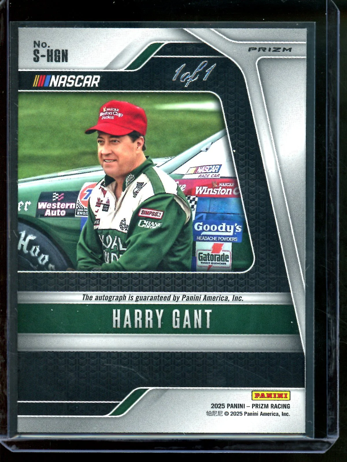 2025 Panini Prizm Harry Gant White Sparkle 1/1 Scipts Autograph - Image 2