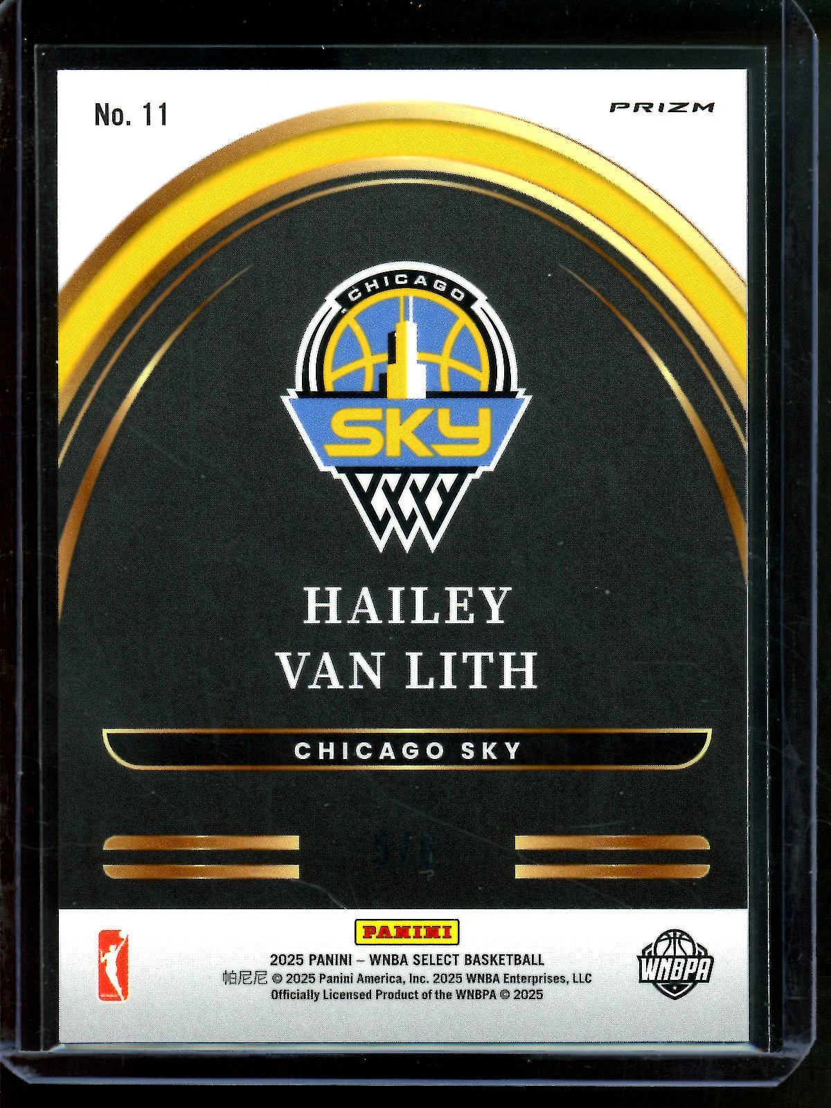 2025 Panini Select Hailey Van Lith Rookie Future /8 Sky - Image 2