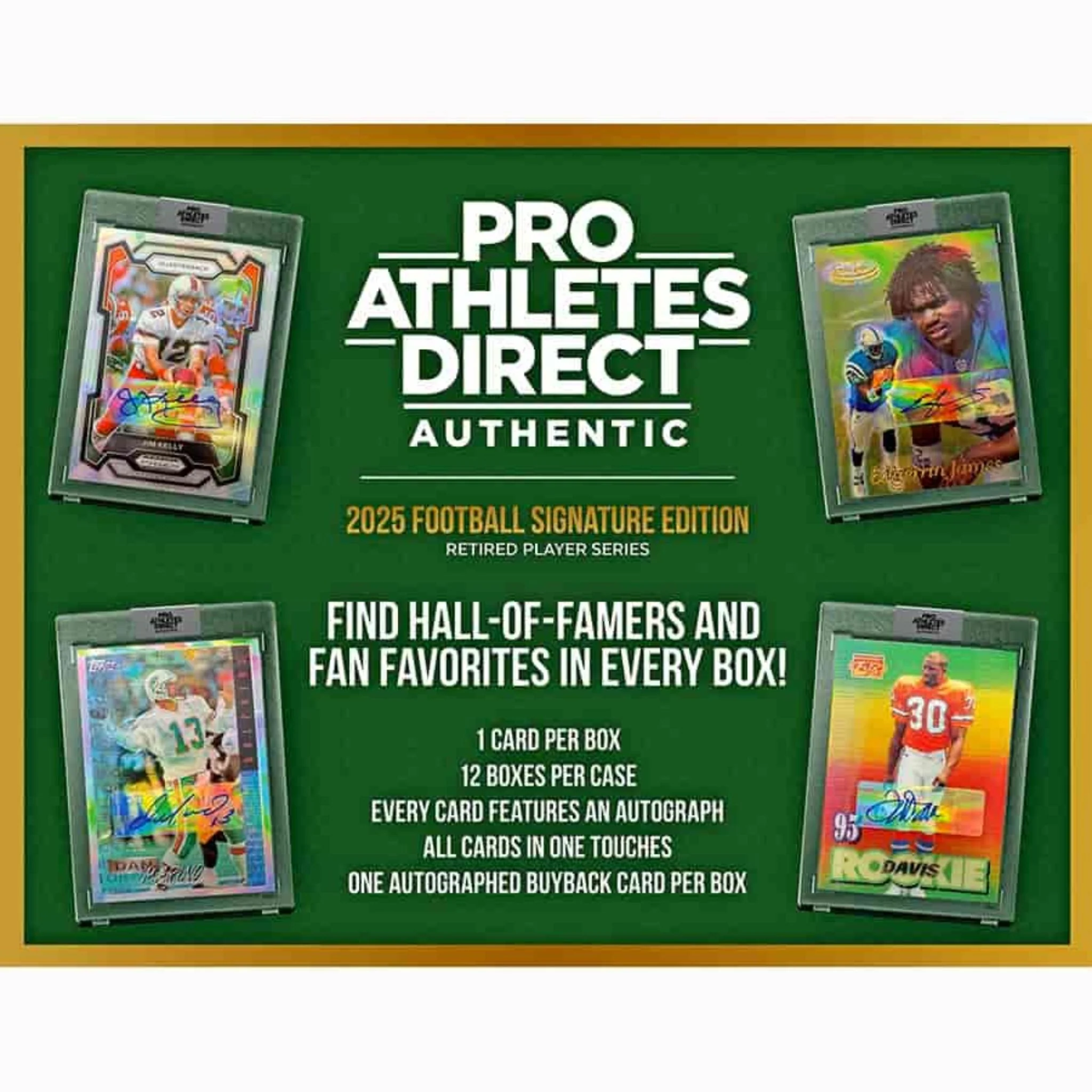 2025 Pro Athletes Direct Retired Player Signature Edition Football Box - Image 2