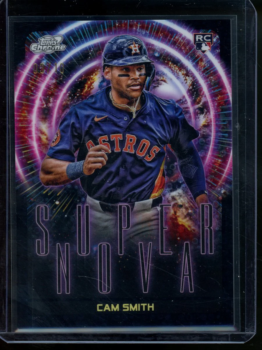 2025 Topps Chrome Cosmic Baseball Cam Smith Rookie Supernova SSP Black /10 Astros