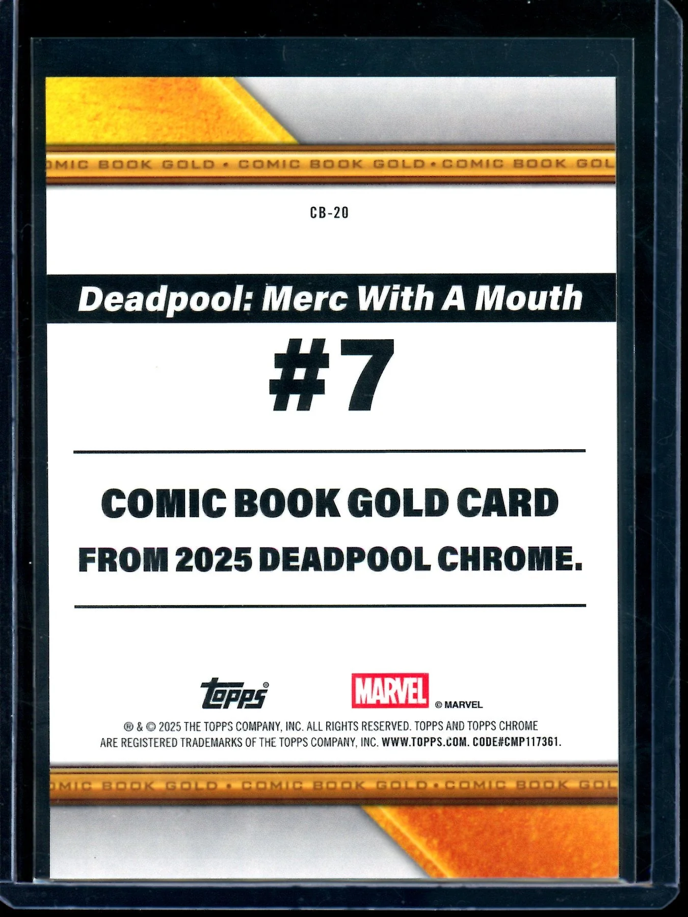 2025 Topps Chrome Lady Deadpool Gold Refractor /50 - Image 2