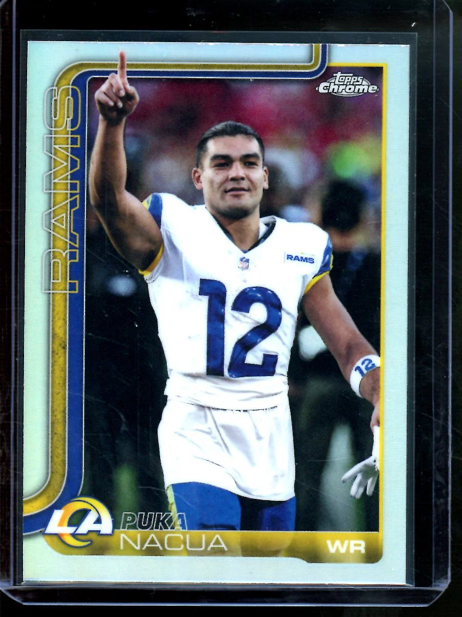 2025 Topps Chrome Puka Nacua Image Variation Refractor Rams