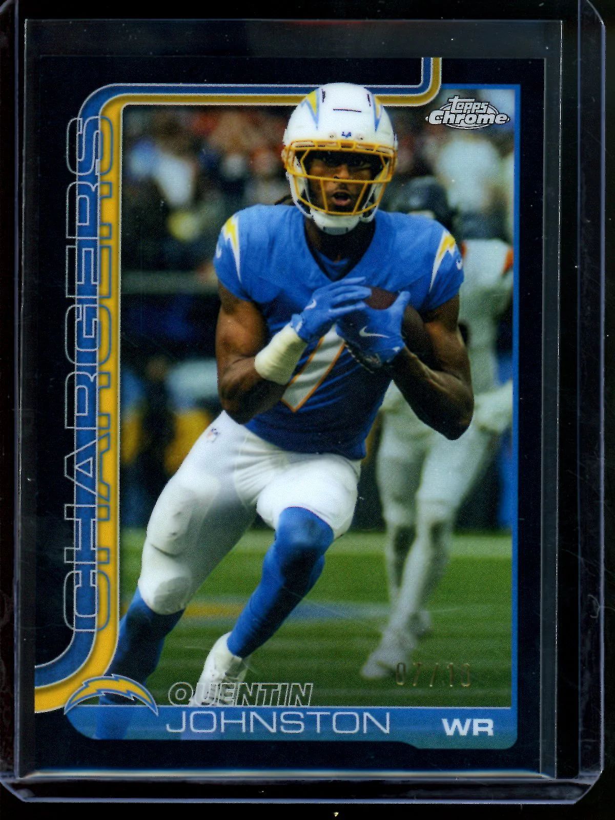 2025 Topps Chrome Quentin Johnston Black Refractor /10 Chargers
