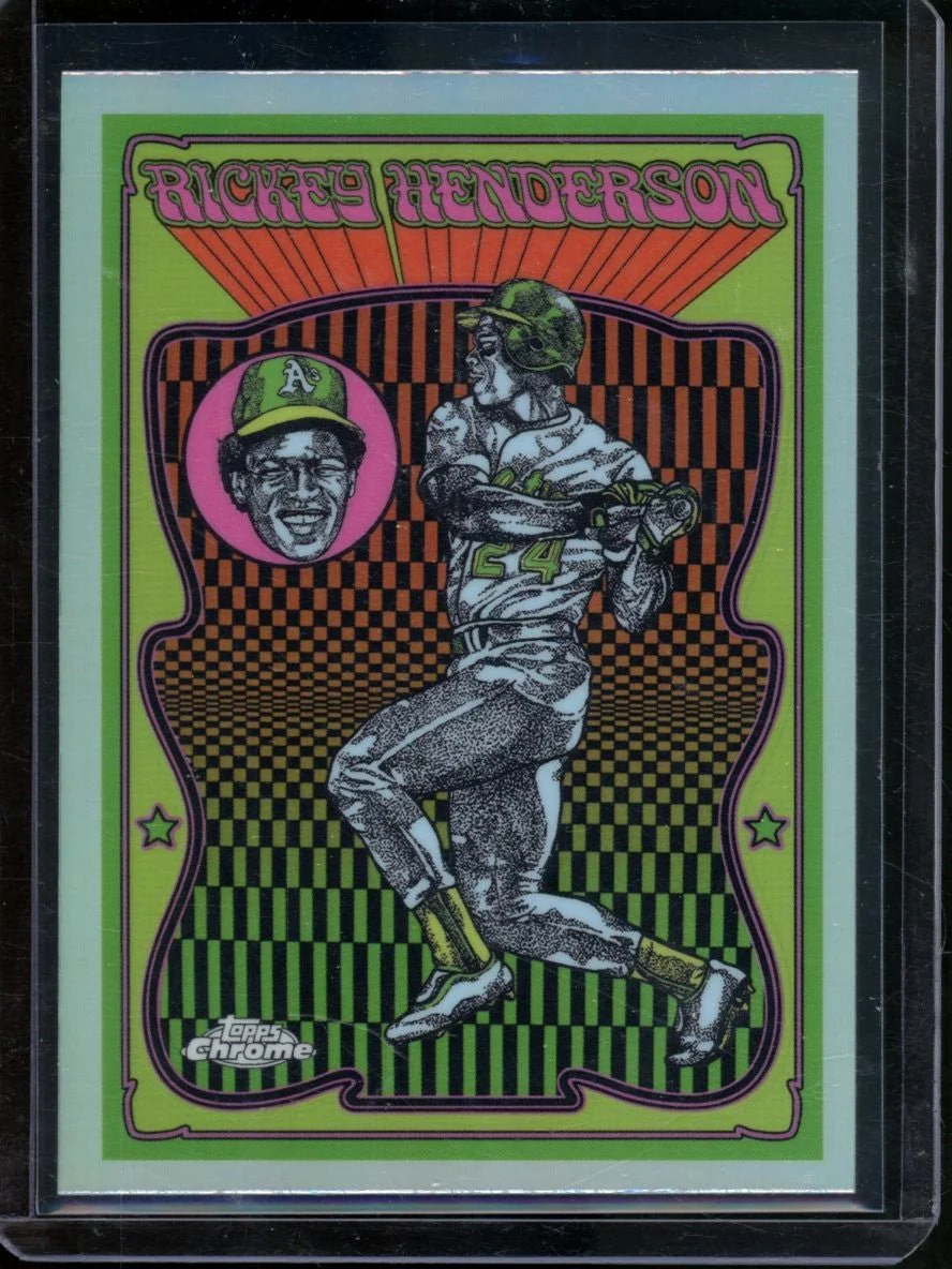 2025 Topps Chrome Rickey Henderson Ultra Violet All-Stars SSP Athletics