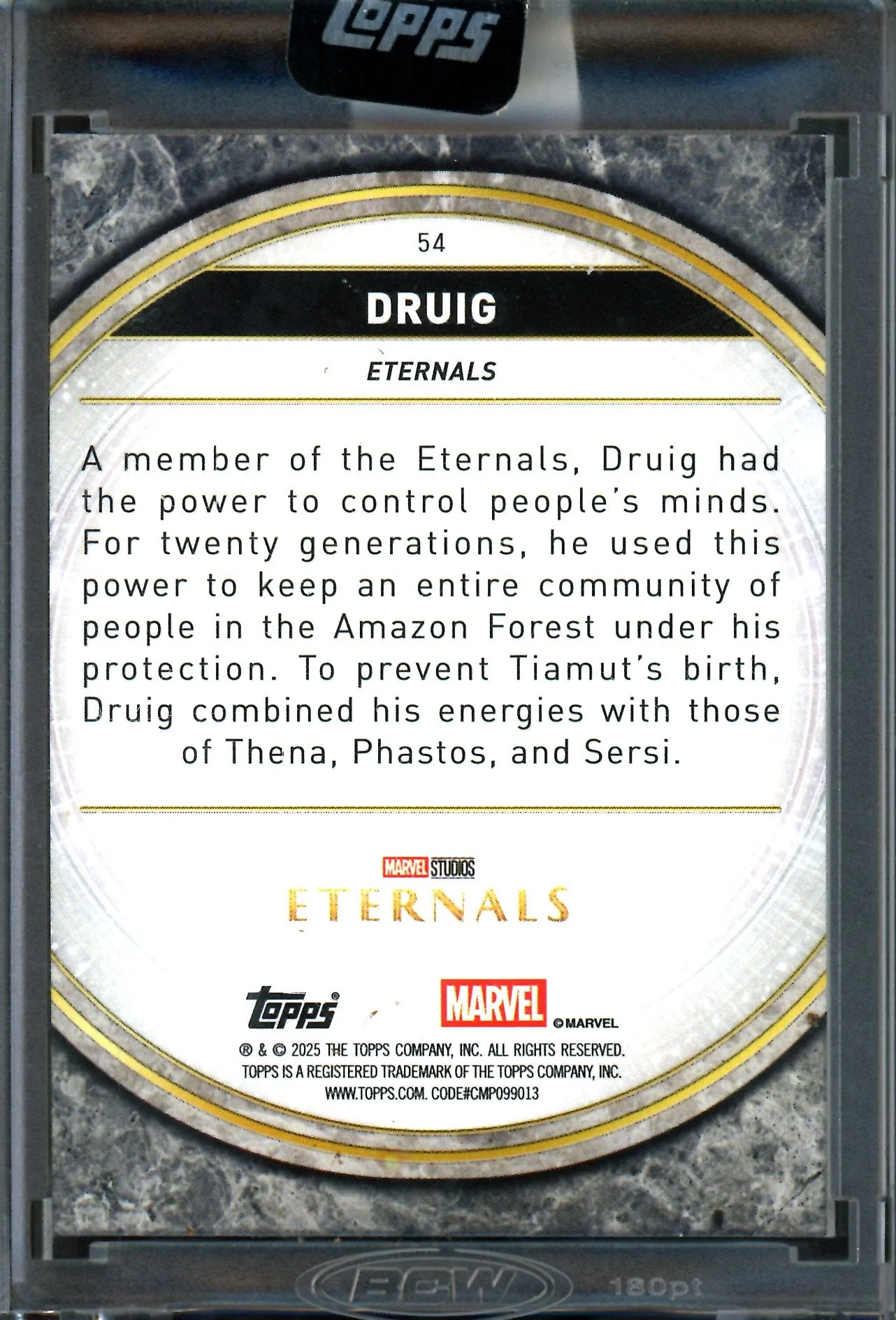 2025 Topps Encased Druig Black Encased Refractor /10 Eternals - Image 2