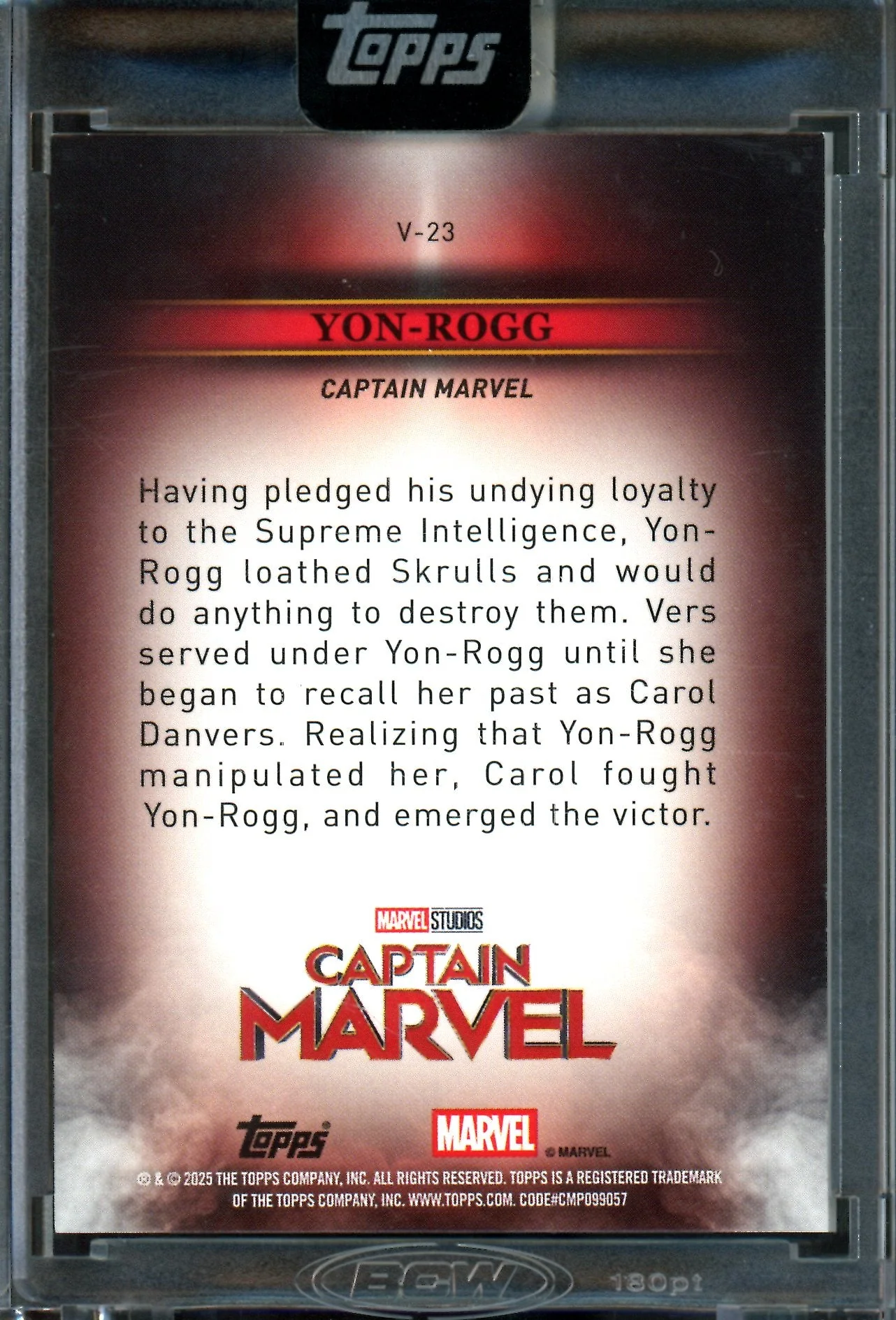 2025 Topps Encased Yon-Rogg Black Encased Refractor /10 Captain Marvel - Image 2