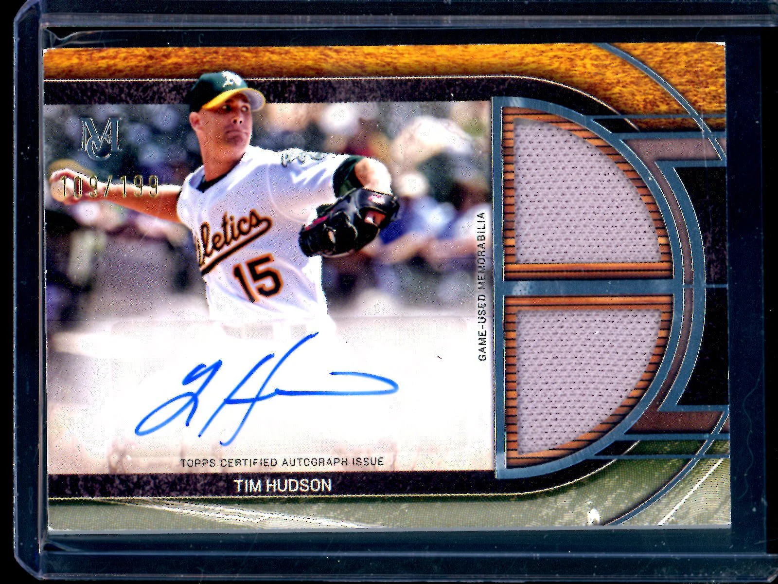 2025 Topps Museum Collection Tim Hudson Dual Swatch Autograph /199 Athletics