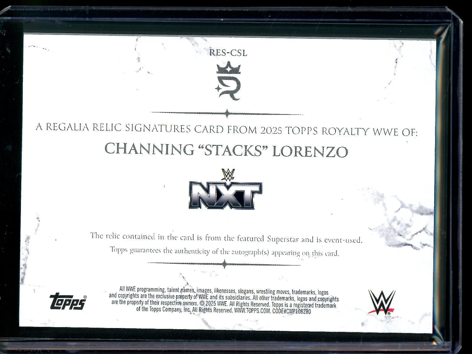 2025 Topps Royalty Channing "Stacks" Lorenzo Regalia Relic Signatures /50 - Image 2