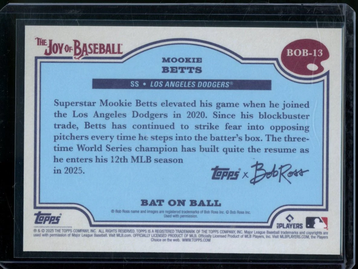 2025 Topps The Joy Of Baseball Mookie Betts Bat On Ball /75 Dodgers - Image 2
