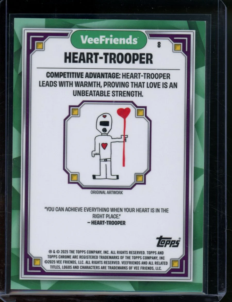 2025 Topps VeeFriends Chrome Heart-Trooper First Chrome Gold /50 - Image 2