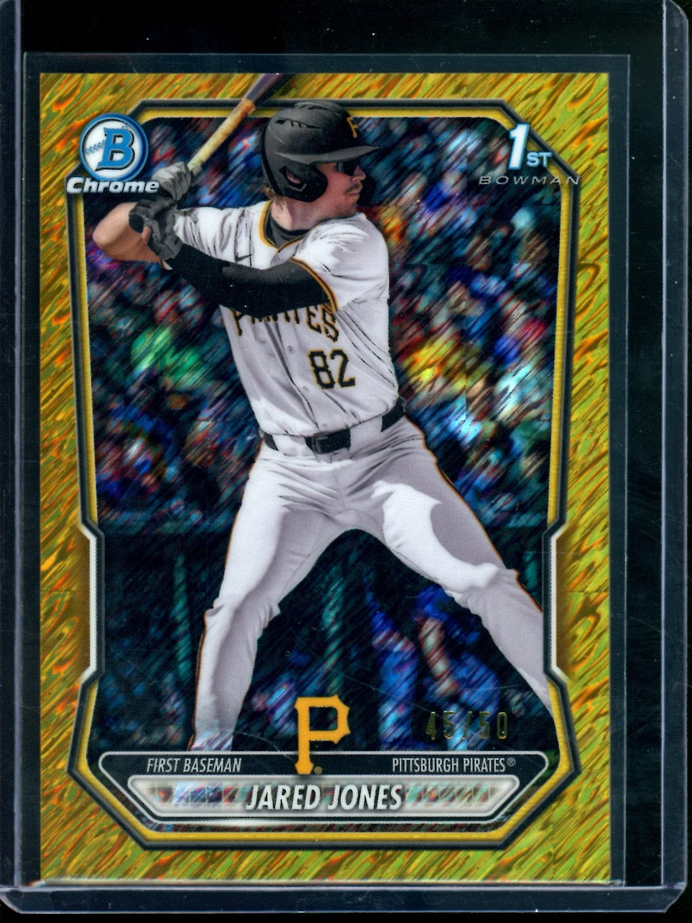 2026 Bowman Chrome Jared Jones Gold Shimmer 1st /50 Pirates