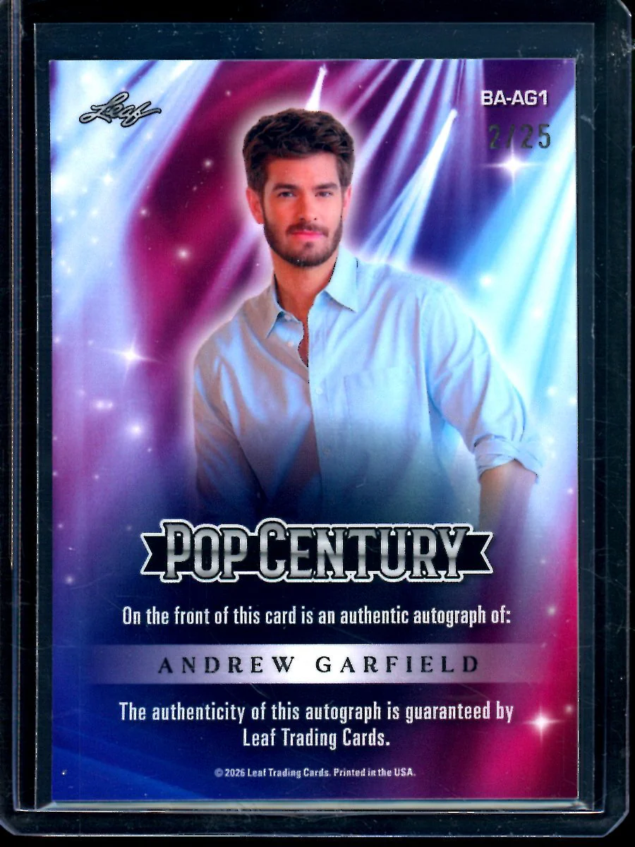 2026 Leaf Pop Century Andrew Garfield Autograph /25 - Image 2