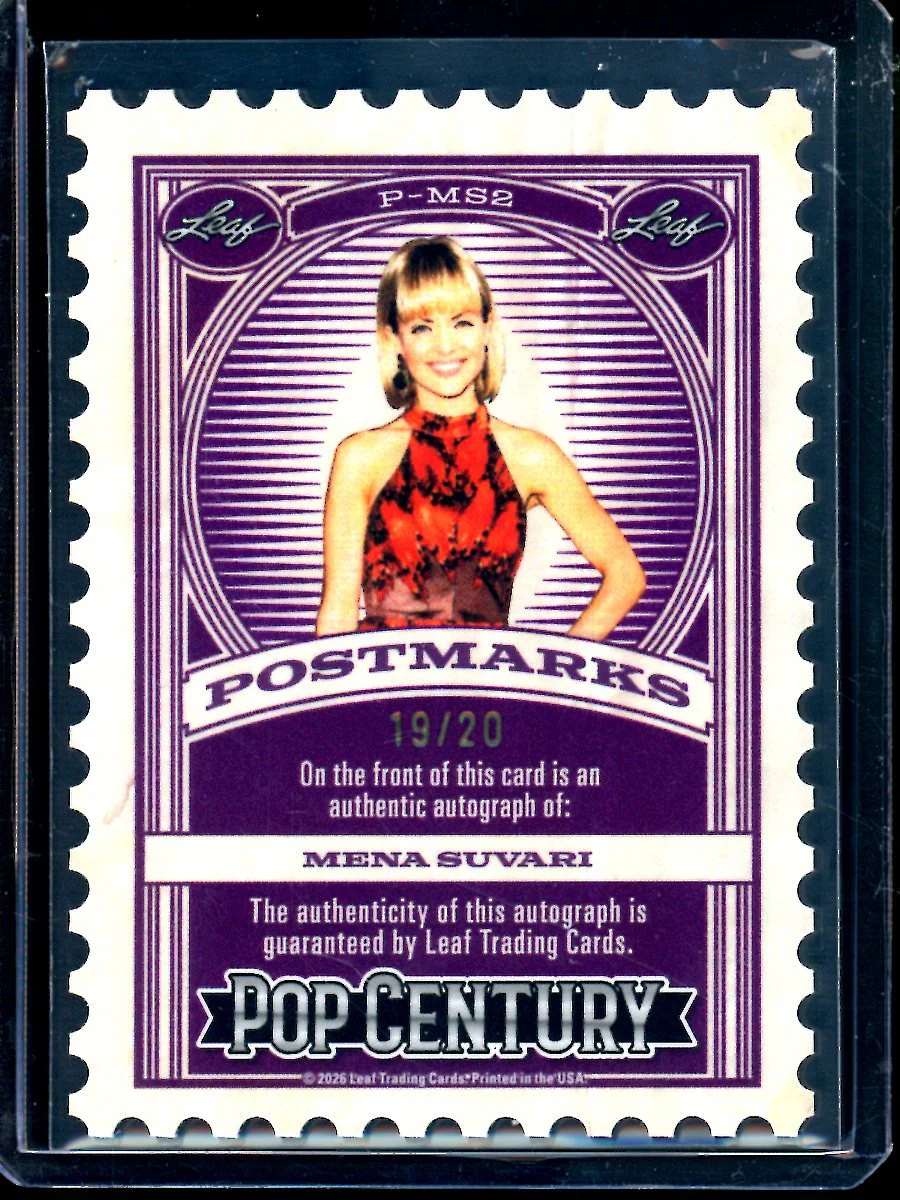 2026 Leaf Pop Century Mena Suvari Postmarks Autograph /20 American Beauty - Image 2