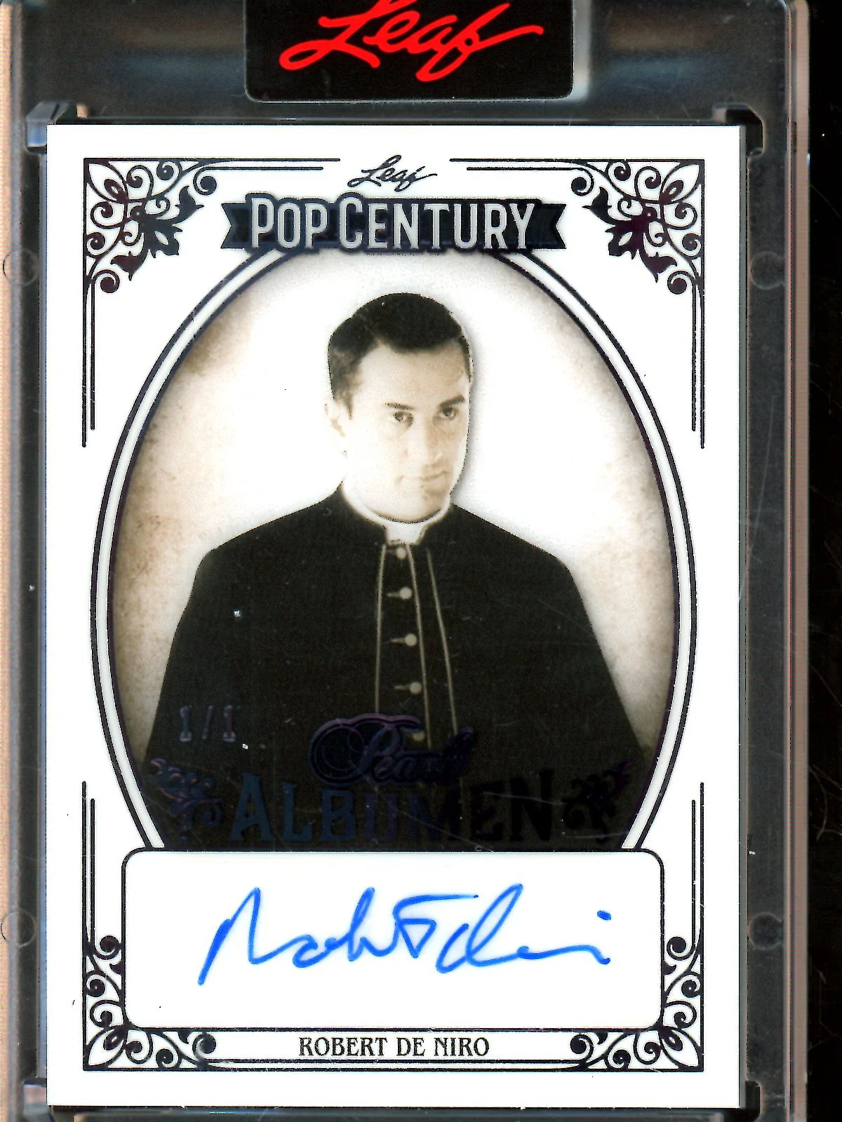 2026 Leaf Pop Century Robert De Niro Albumen Pearl Autograph Encased #PA-RD1