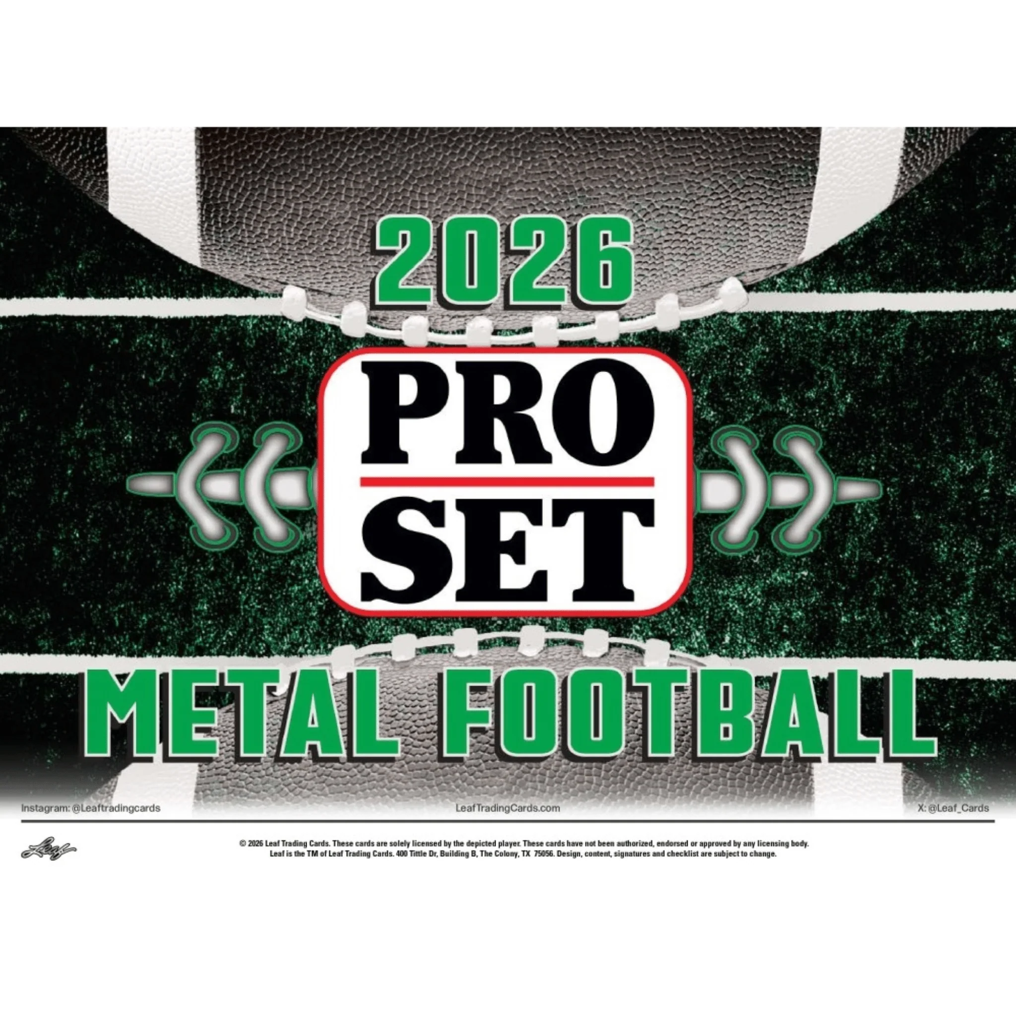 2026 Leaf Pro Set Metal Football Jumbo Box (Presell)