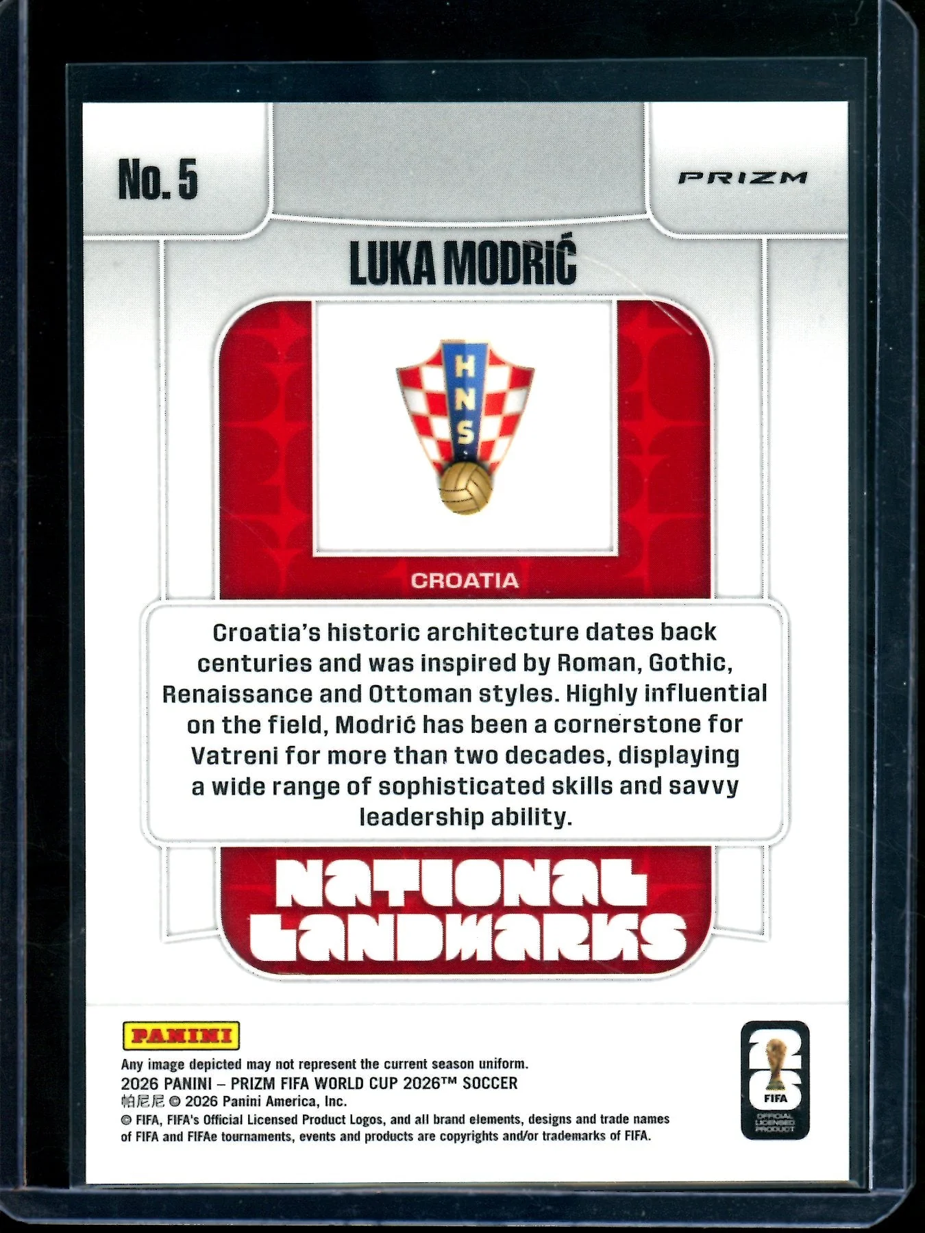2026 Panini Prizm Luka Modric National Landmarks Case Hit Croatia - Image 2