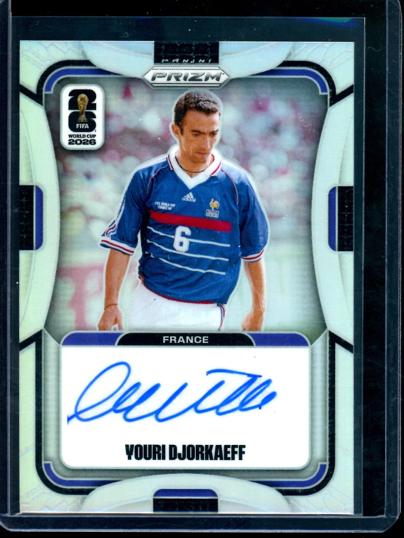 2026 Panini Prizm Youri Djorkaeff Silver Autograph France